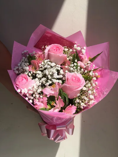 Buquê de 03 Rosas Bebê