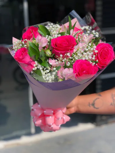 Buquê 06 Rosas Pink