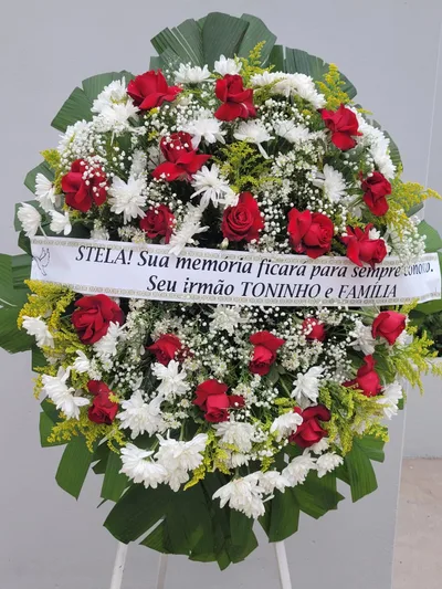 Coroa de Flores Média Vermelha Premium