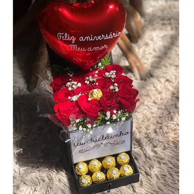 Box Luxo com Ferrero Rocher
