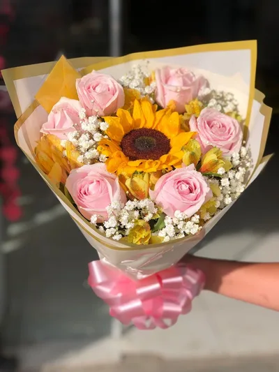 Buquê Carinho Rosa Bebê